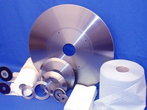 Tissue log saw blade for toilet-roll paper cutting
